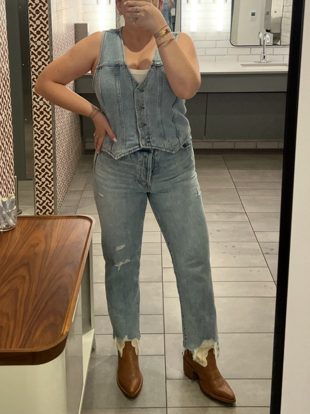 Pistola Straight Cropped High Rise Jean